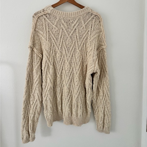 Free People Sweater Tunic Isla Cable Cream - Picture 8 of 9